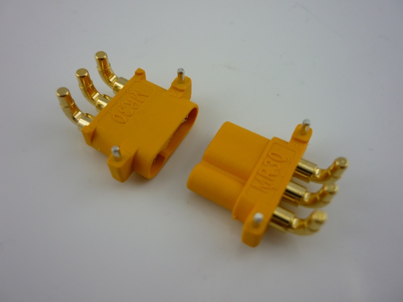 Amass MR30PW Connector Plug with Right Angle of 90 Degrees