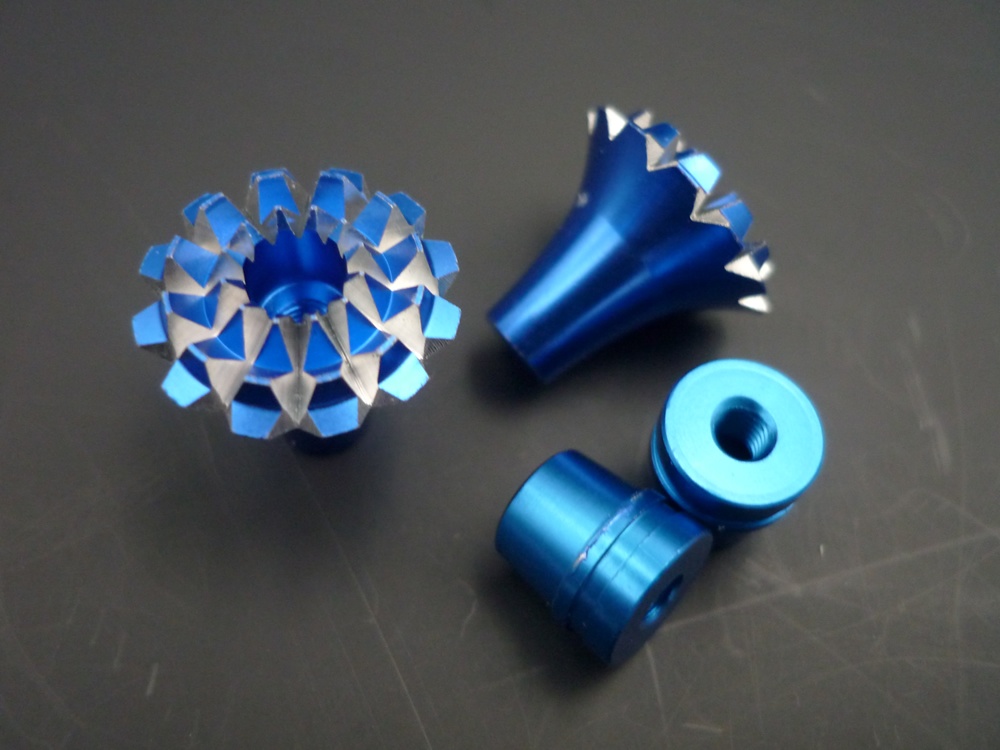 Knüppelgriffe 3D Grande Lotus Style M4, blau
