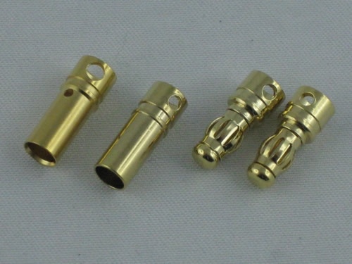 gold-contacts 3,5mm (2 connectors/2 sockets)