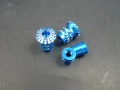 Gimbal Stick Ends 3D Lotus Style M4, blue